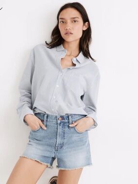 Madewell The Perfect Jean Shorts Faded Blue Denim Cutoff Classic Shorts size 31